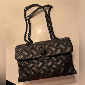 Kurt Geiger: Kensington Drench Leather Shoulder Bag